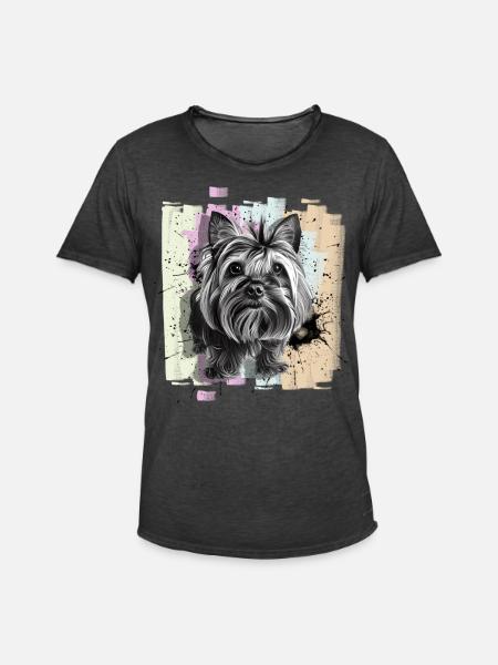 Yorkshire Terrier - Men's Vintage T-Shirt - washed black