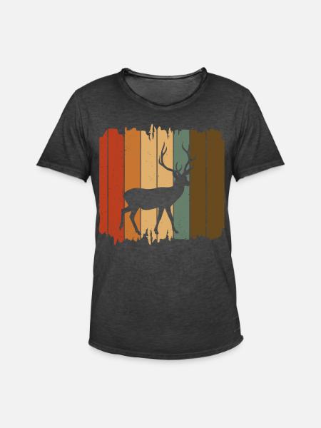 Deer - Men's Vintage T-Shirt - washed black