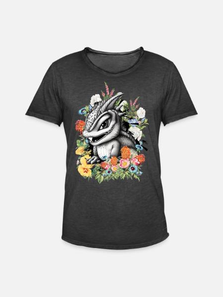 Dragon - Men's Vintage T-Shirt - washed black