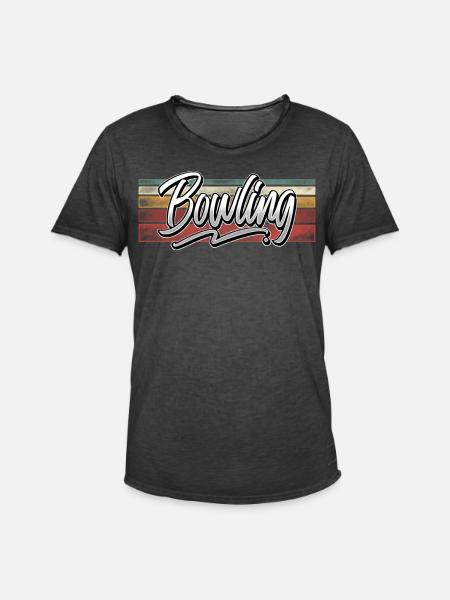 Bowling - T-shirt vintage Homme - noir vintage