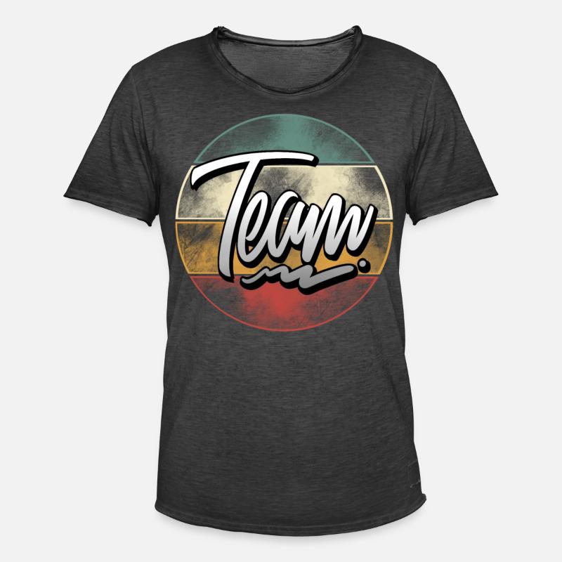 Team - Männer Vintage T-Shirt - Vintage Schwarz