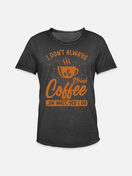 Café - T-shirt vintage Homme - noir vintage