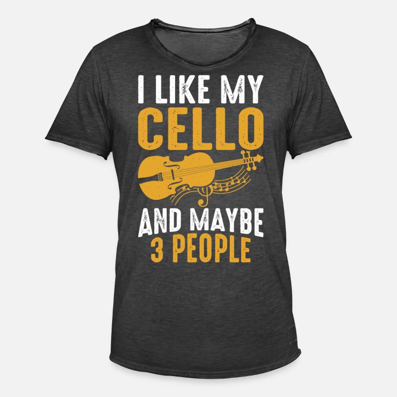 Cello Cellist - Männer Vintage T-Shirt - Vintage Schwarz