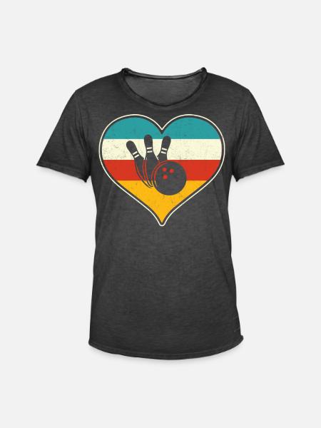 Bowling - Männer Vintage T-Shirt - Vintage Schwarz