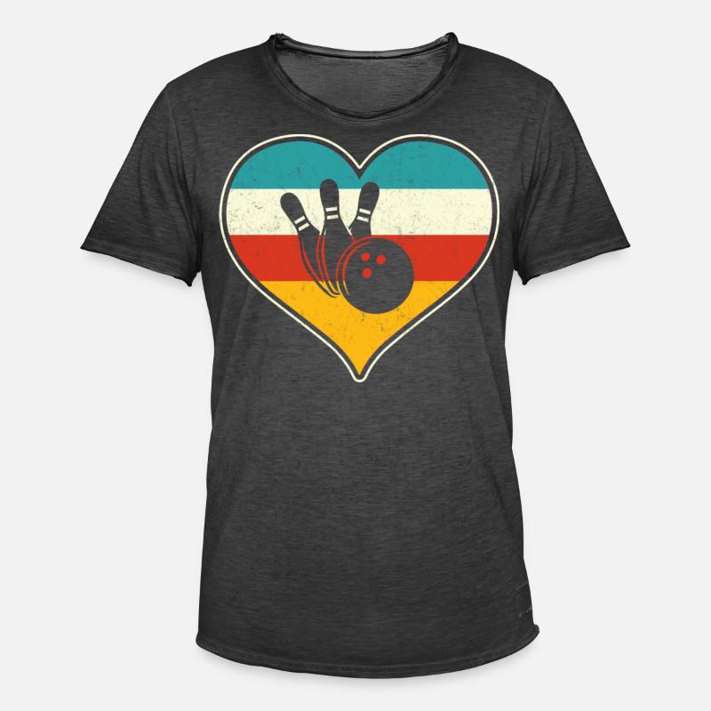 Bowling - Männer Vintage T-Shirt - Vintage Schwarz