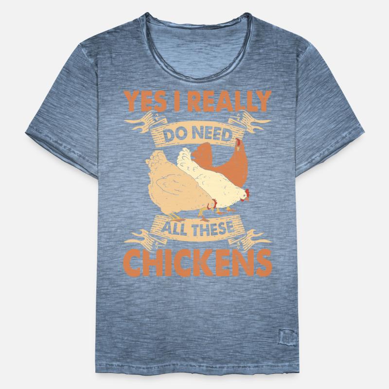 Poulets Élevage de poulets T-shirt vintage Homme