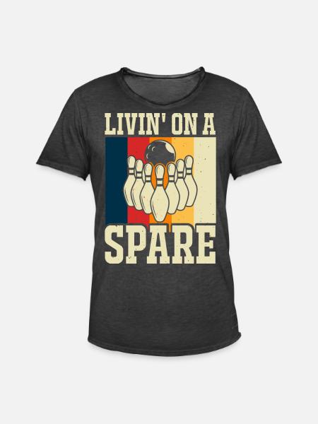 Bowling - Männer Vintage T-Shirt - Vintage Schwarz