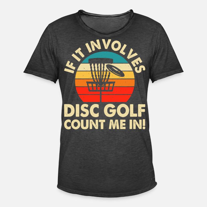 Discgolf Disc Golf - Men's Vintage T-Shirt - washed black