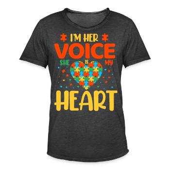 Autism Autistic - Men's Vintage T-Shirt - washed black - Front - Jose (178cm)