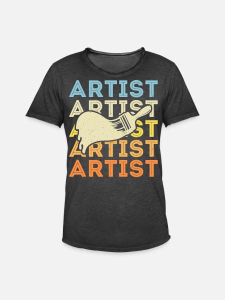 Artist - Men's Vintage T-Shirt - washed black