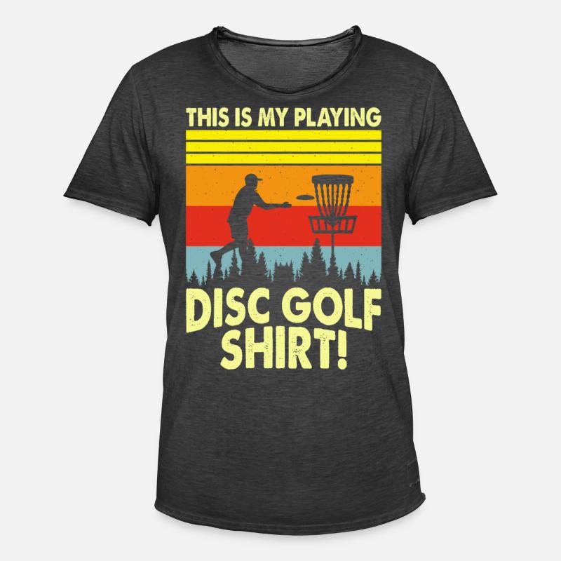 Discgolf Disc Golf - T-shirt vintage Homme - noir vintage