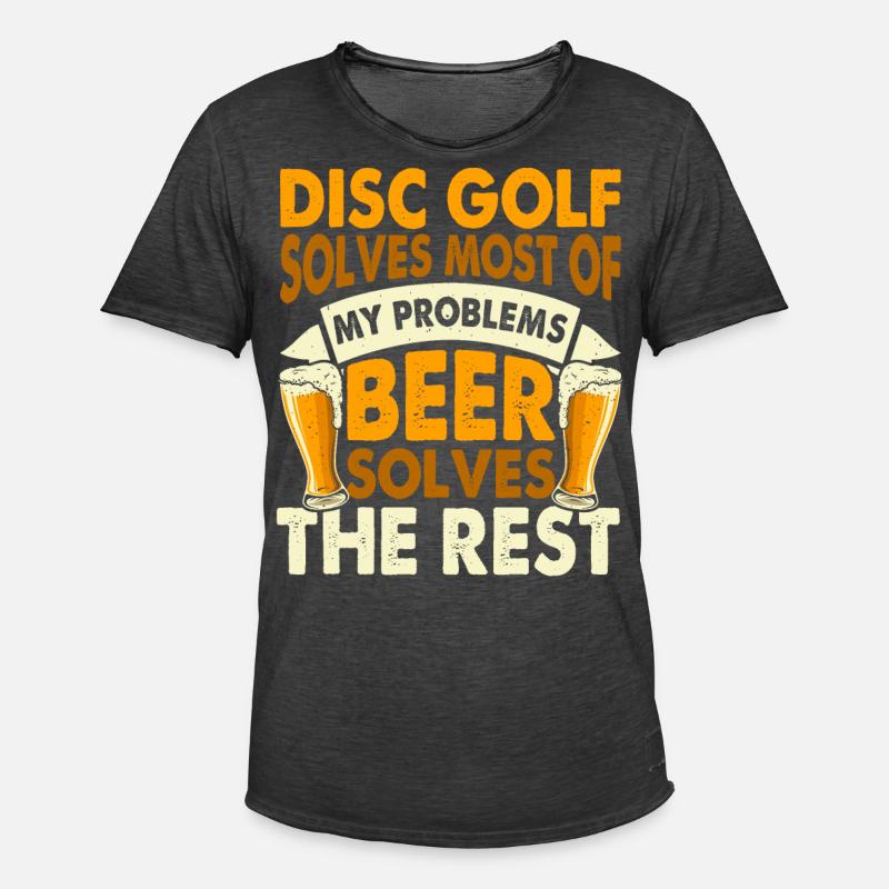 Discgolf Disc Golf - T-shirt vintage Homme - noir vintage