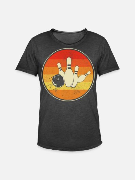 Bowling - T-shirt vintage Homme - noir vintage