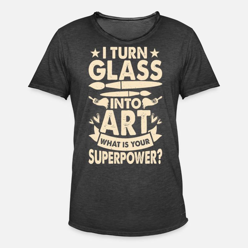 Glasbläser - Männer Vintage T-Shirt - Vintage Schwarz