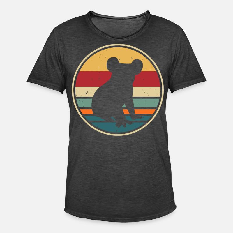 Koala - Männer Vintage T-Shirt - Vintage Schwarz