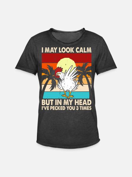 Chickens Chicken - Men's Vintage T-Shirt - washed black
