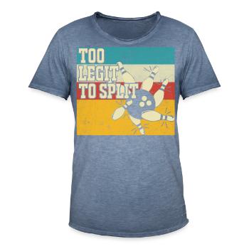 Bowling - Männer Vintage T-Shirt - Vintage Denim - Vorne - Jose (178cm)