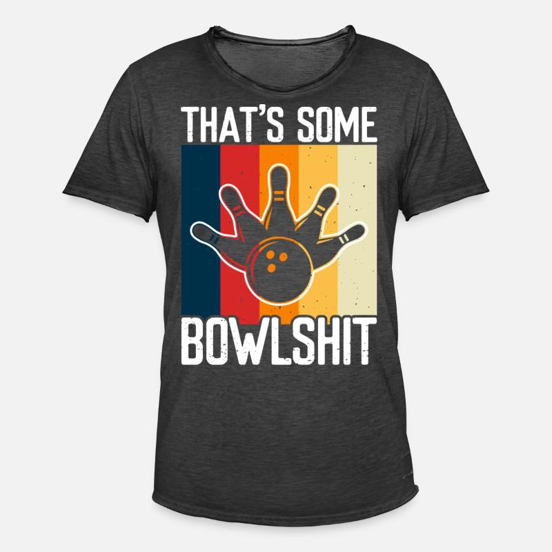 Bowling - Männer Vintage T-Shirt - Vintage Schwarz