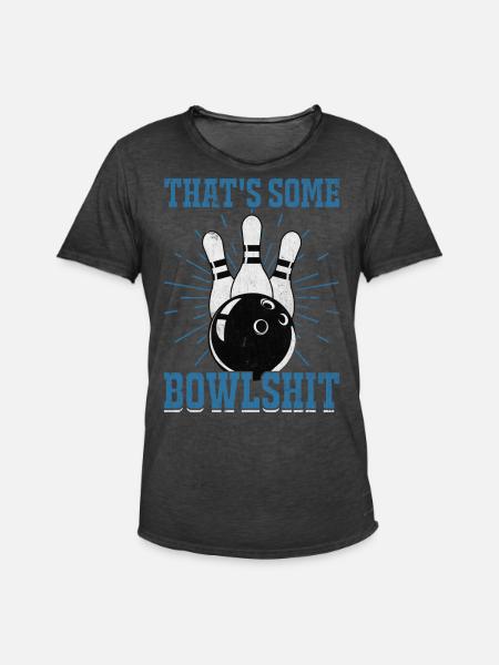 Bowling - T-shirt vintage Homme - noir vintage