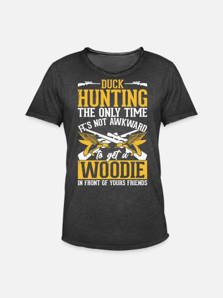 Hunters hunt ducks - Men's Vintage T-Shirt - washed black