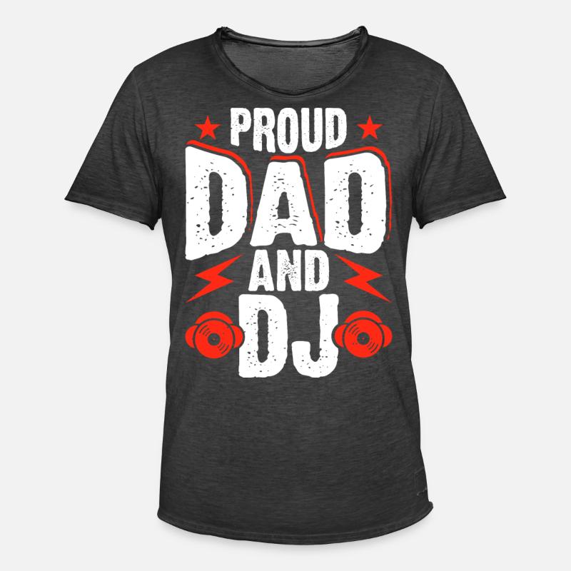 Papa Dj - Männer Vintage T-Shirt - Vintage Schwarz
