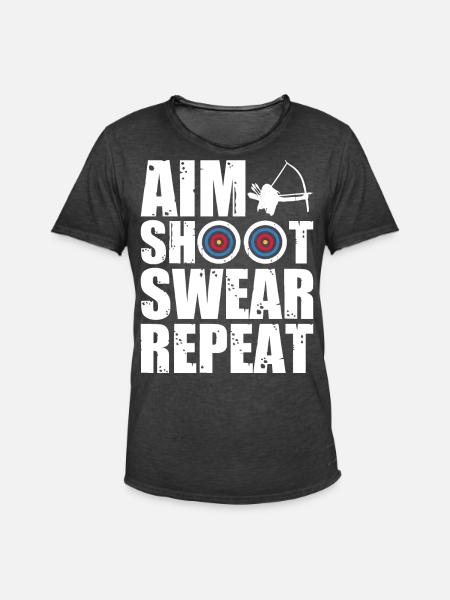 Archer Archery - Men's Vintage T-Shirt - washed black