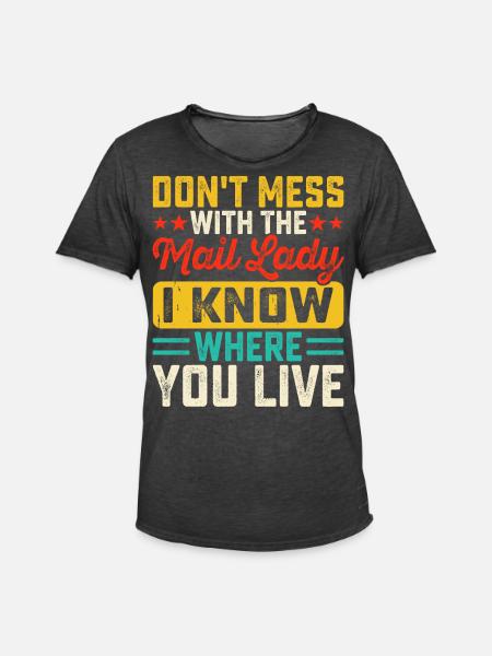 Postman Postman - Men's Vintage T-Shirt - washed black