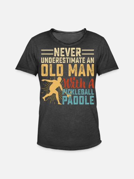 Pickleball - T-shirt vintage Homme - noir vintage