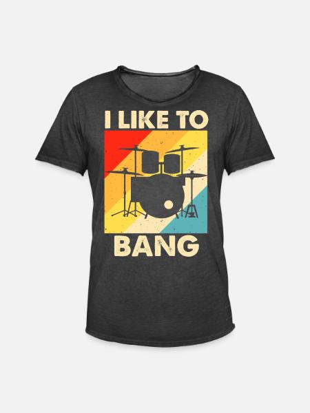 Drums Drummer Drummer - Men's Vintage T-Shirt - washed black