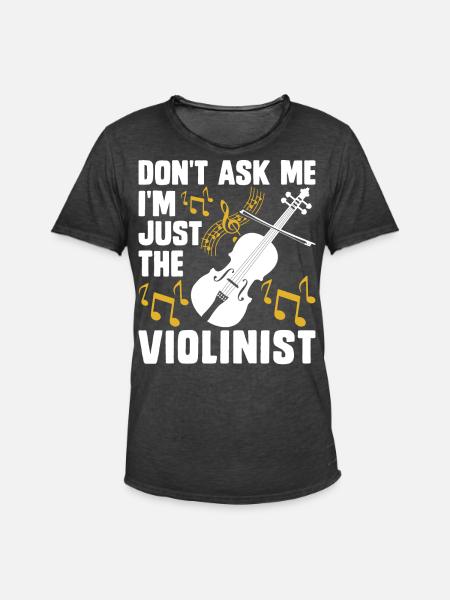 Violin Violinist - Men's Vintage T-Shirt - washed black