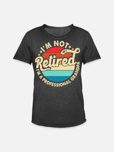Rentner Opa - Männer Vintage T-Shirt - Vintage Schwarz