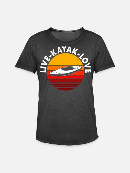 Kayak Kayaker Kayaker - Men's Vintage T-Shirt - washed black