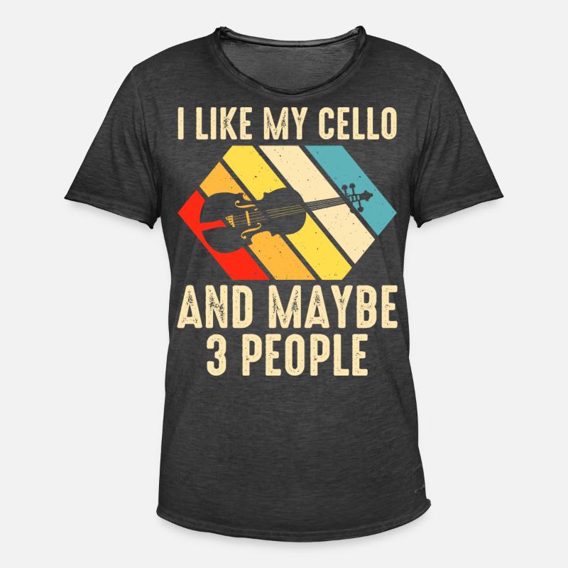 Cello Cellist - Männer Vintage T-Shirt - Vintage Schwarz