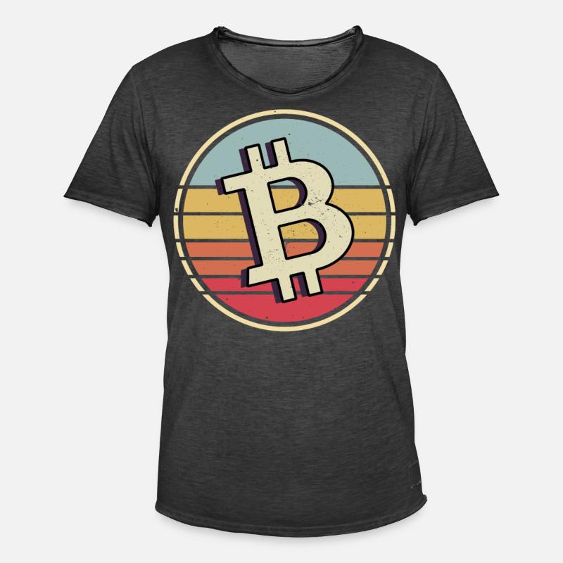 Bitcoin Crypto Cryptocurrency - Men's Vintage T-Shirt - washed black
