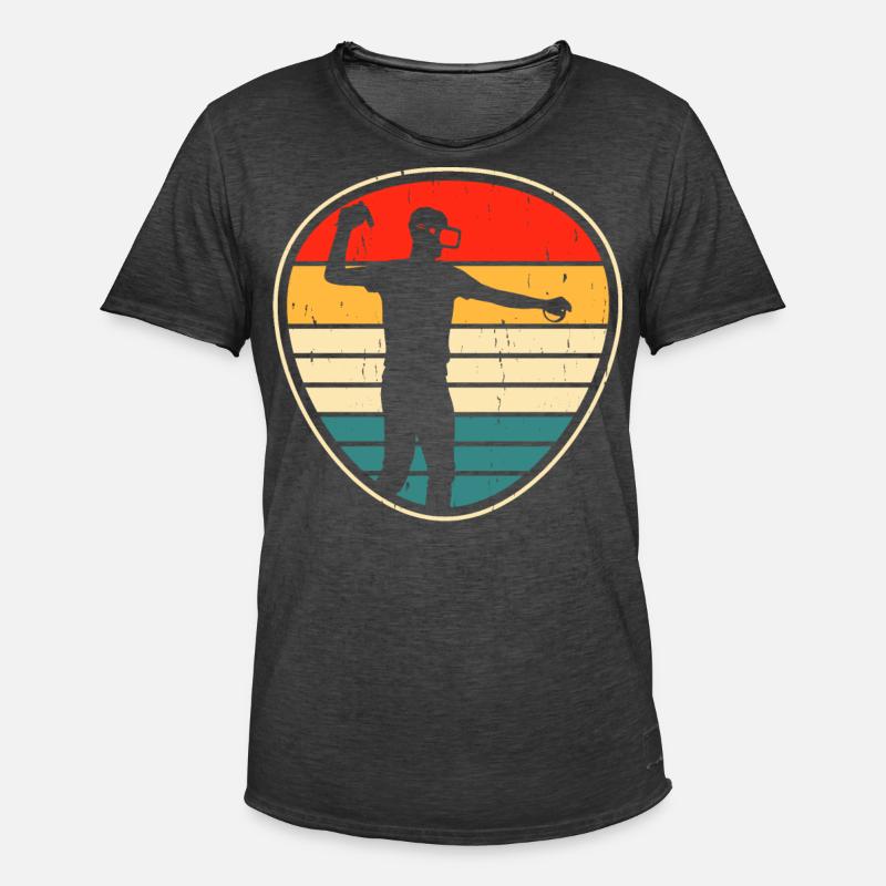 VR Virtual Reality Brille Virtuelle Realität - Männer Vintage T-Shirt - Vintage Schwarz
