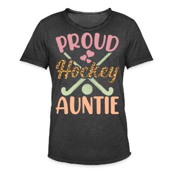 Tante de hockey - T-shirt vintage Homme - noir vintage - Devant - Jose (178cm)