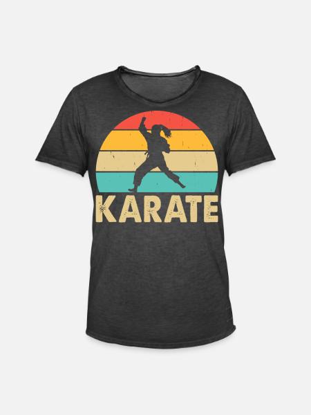 Karate - Men's Vintage T-Shirt - washed black