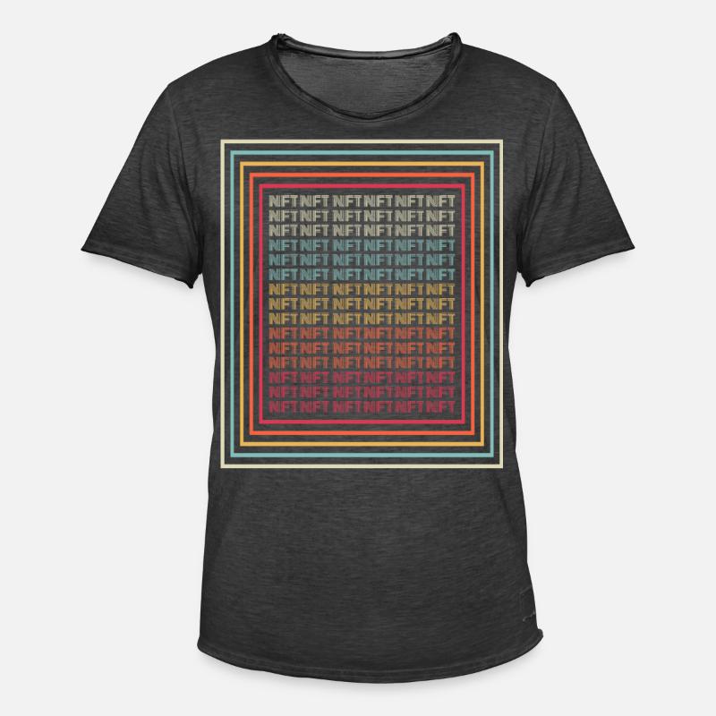 NFT - Männer Vintage T-Shirt - Vintage Schwarz