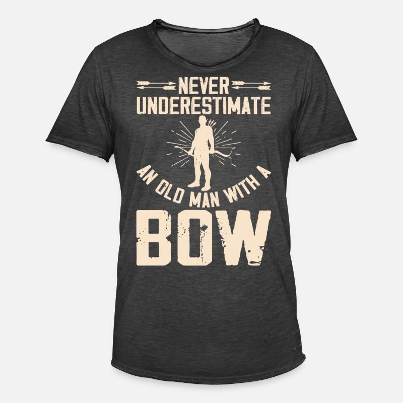 Bogenschütze Bogenschießen - Männer Vintage T-Shirt - Vintage Schwarz