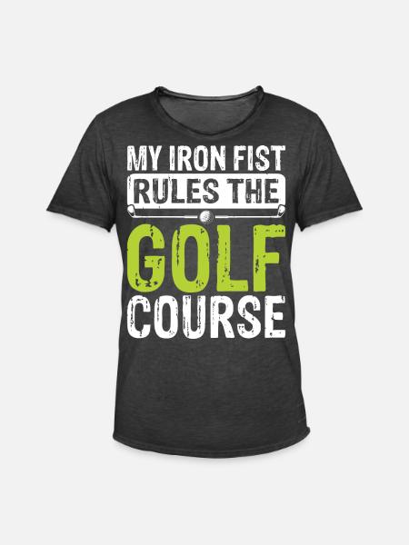 Golf Golfer - Men's Vintage T-Shirt - washed black