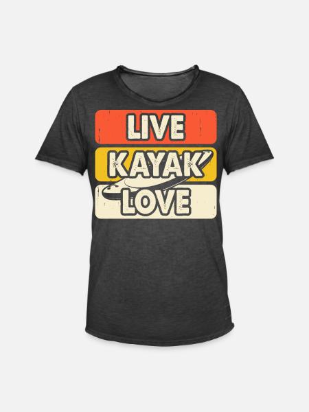 Kayak Kayaker Kayaker - Men's Vintage T-Shirt - washed black