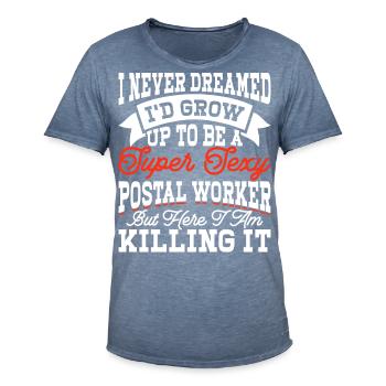 Briefträger Postbote - Männer Vintage T-Shirt - Vintage Denim - Vorne - Jose (178cm)