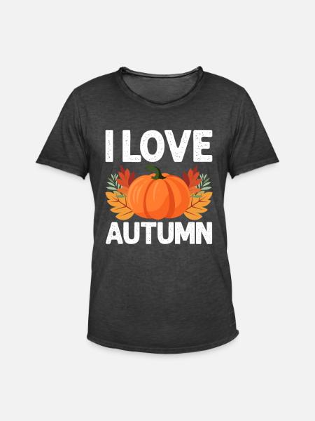 Automne - T-shirt vintage Homme - noir vintage