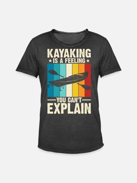 Kayak Kayaker Kayaker - Men's Vintage T-Shirt - washed black