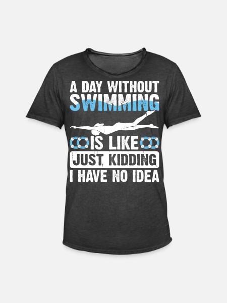 Swimming Float - Men's Vintage T-Shirt - washed black