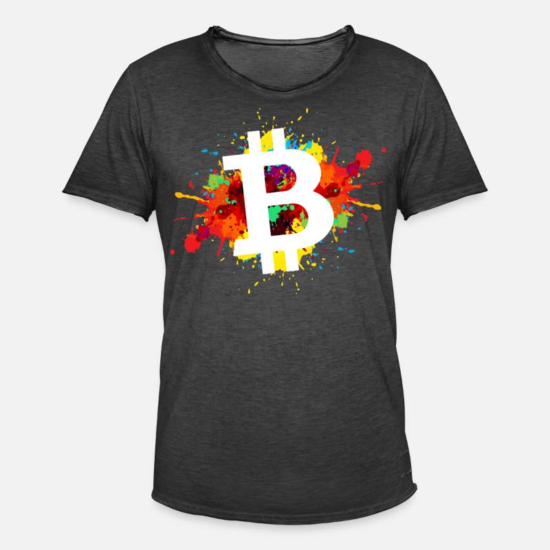 Bitcoin Krypto Kryptowährung - Männer Vintage T-Shirt - Vintage Schwarz