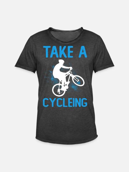Bicycle Cycling - Men's Vintage T-Shirt - washed black