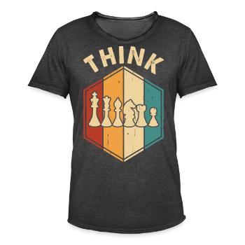 Échecs - T-shirt vintage Homme - noir vintage - Devant