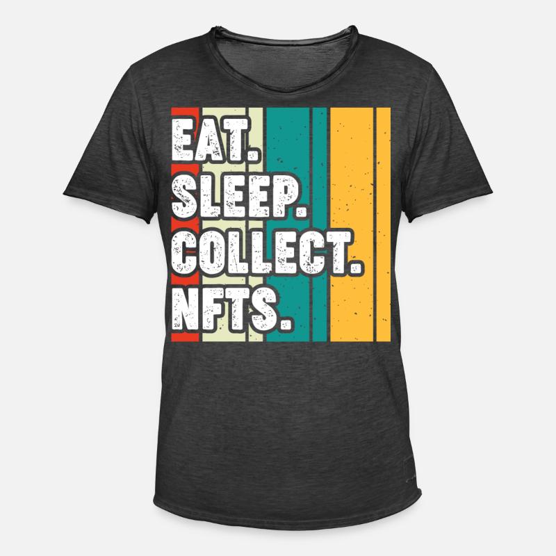 NFT - Männer Vintage T-Shirt - Vintage Schwarz