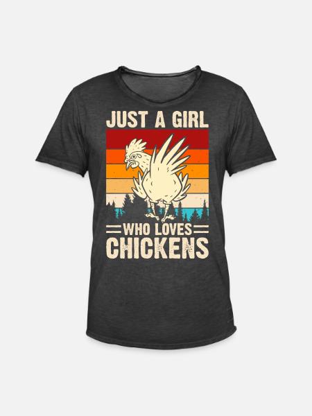 Chickens Chicken - Men's Vintage T-Shirt - washed black